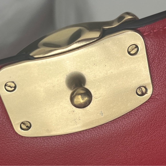 Coach Bandit Shoulder Bag 24 In Red Gold Hardware LARGE - Picture 10 of 14